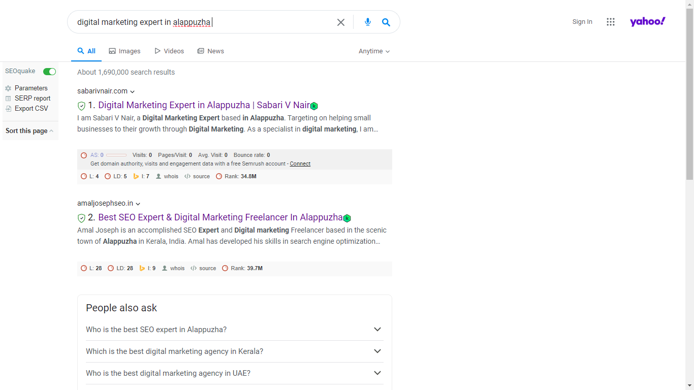 Digital Marketing Expert In Alappuzha - Yahoo Search